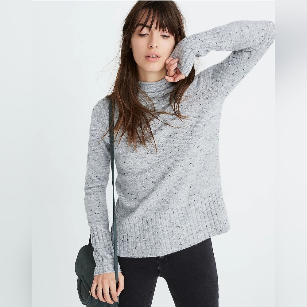 Madewell Donegal Inland Turtleneck Sweater in Coziest Yarn | Small